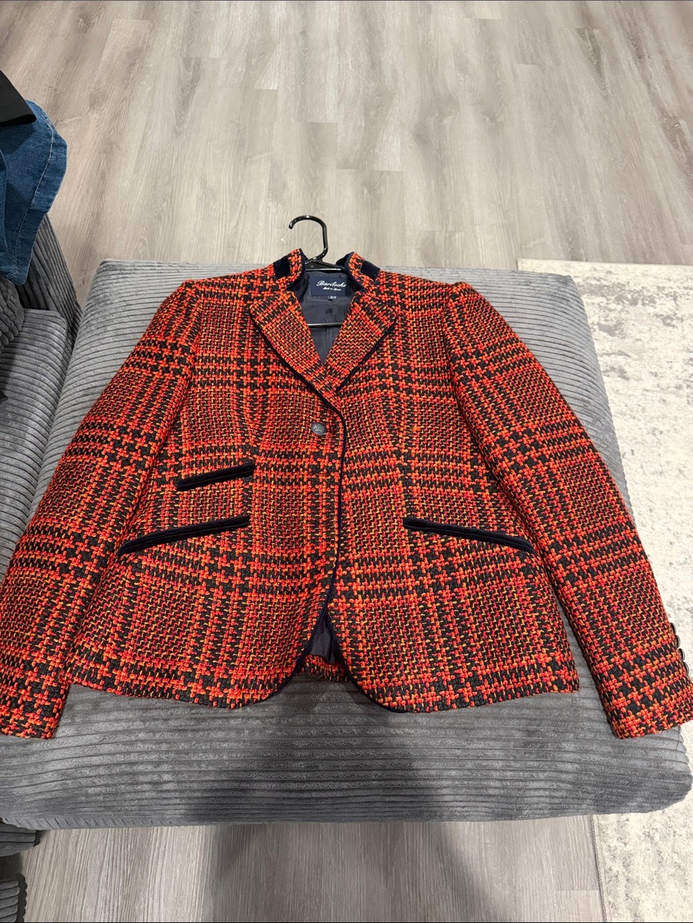 Bariloche Red & Black Houndstooth Blazer